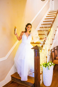 Bride walking down isle